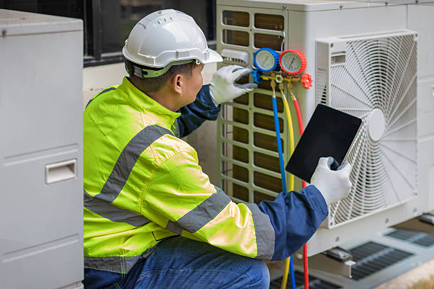 Professional Hvac technician working in Morrisville, PA